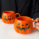 Halloween Mugs Cartoon Spooky Pumpkin Mugs Halloween Decoration Accessories Coffee Milk Mugs Ceramic Mugs