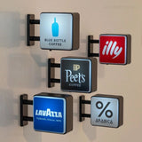 World Classic Coffee Brands Light Sign Refrigerator Magnet Coffee Machine Decor Lavassa Coffee Illy Coffee Peet's Coffee