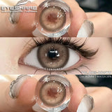 Ikeehome  2pcs Colorful Contact Lenses for Eyes Brown Lenses Colorcon Lenses Beauty Gray Eye Contacts Lens Yearly Blue Lenses