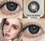 1Pair Natural Colored Contact Lenses 1Pair Beauty pupillents Yearly Grey Pupils Brown Contacts New Cosmetic