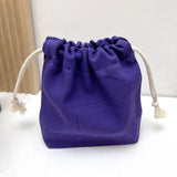 5Pcs Color Drawstring Pouches Portable Gift Blank Bags For DIY Cotton Hemp Bags Jewelry Display Packaging Storage