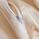 Flowers Embroidery Pleated Wide Edge Bedding Set Lyocell Soft Silky Cooling Duvet Cover Flat/Fitted Bed Sheet Pillowcases 4Pcs