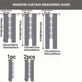 New Semi-Sheer Blackout Curtains, Slub Linen Look Floral Print Rod Pocket Drapes for Living Room Bedroom, 1/2 Panels Ready Made