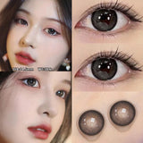 1Pair Color Contact Lenses For Eyes Beauty Soft Student Cosmetic Black Color Lenses Natural Prescription Myopic Lenses Yearly