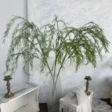 5Pcs Simulation Reed Grass Green Plants Wedding Floral Forest Arrangement Birthday Party Backdrop Decor Home Garden Fake Plants