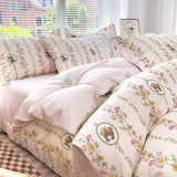 New Cotton Single Duvet Cover Printed Garden Quilt Cover Skin Friendly Breathable Bedding 150x200 180x220 220x240 200x230