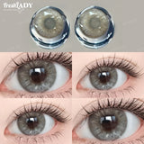 1 Pair Brown Colored Contact Lenses For Eyes Natural Gray Lenses Green Eyes Contact Makeup Beauty 14.20mm Yearly