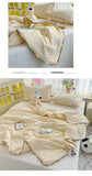 Korean Style Summer Cool Quilt For Girl Skin-friendly Washed Cotton Air Conditioning Quilt Breathable Soft Blanket Home Textiles