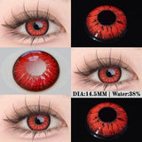 1 Pair of Vika Colored Contact Lenses Eye Enlarging Half Year Disposable Color Contacts Cosplay Beauty Makeup Lens