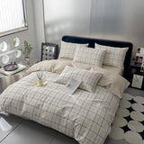 Bed Linen 100% Cotton Duvet Cover Stripe Queen Size 40s Quilt Cover Pillowcase Bedding covers Home Textile Nordic Foundation
