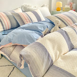 Class A 60S Pure Cotton Bedding Sets Jacquard Cotton Skin Friendly Comforter Cover Set Girl Duvet Cover Set for Queen King Size