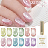 1 x 0.5 oz shimmering glitter nail polish, holographic laser ruby cat-eye gel nail polish, removable LED light manicure, DIY s