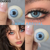 1 Pair Yearly Korean Lenses Popular Color Contact Lenses With Prescription Myopia Lenses  Halloween Lenses Cosplay Blue