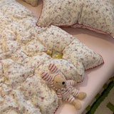 3/4Pcs Cartoon Print Bedding Set Single Queen King Size Duvet Cover Set Bed Sheet Pillowcases