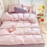 Bed Linen Comforter Sets Kids girls Duvet Cover And Sheet 3/4 pcs Bedding Set Adult Single Double Queen Size Bed Sheets Set