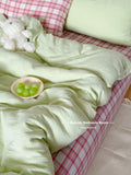 Fre Color Colion Pure Cotton Pleated Four-Piece Set Bedding Quilt Cover Pillowcase Bed eet id Pattern Chinese Sle