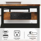 23.6"x19.7" Large Printer Stand,3 Tier Printer Table with Charging Station, Rolling Cart with Adjustable Storage Shelf·Hot Sale
