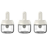 1/3 pcs Glass Seasoning Bottle With Telescopic Spoon Household Kitchen Salt Storage Box Leak Proof and Moisture-proof