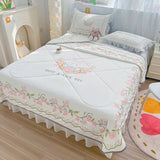 New Latex Summer Mat Summer Quilt Four-Piece Washable Summer Fabric Cooling Mattress Dormitory Soft Seat