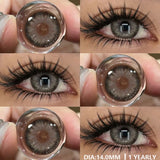 Colored Contact Lenses for Eyes 1pair Gray Pupils Lens Blue Eye Lenses Brown Lens Yearly Green Contacts Cosmetic Lenses