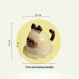 Ceramic Mug Cartoon Siamese Cat Cute Office Mug Birthday Gift Household Siamese Cat High Appearance Level Coffee Cup with Cover