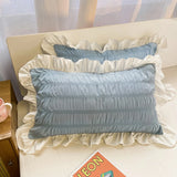 2 Piece Quality Washed Cotton Pillowcase Home Decor White Decorative Pillows Bed Body Pillow Cover Princess Lette Pillow Case
