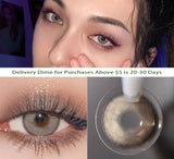 1Pair Color Contact Lens Pupils High Quality Cosmetic Blue Gray Makeup Myopia Degree -0.00 to -8.00 Fast Shipping