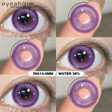 New Purple Color Contact Lenses for Eyes Anime Purple Eyes Contacts Lenses Colorful Makeup Eyes Lenses Yearly 2pcs/pair