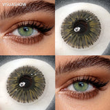 Unspoken Brown Yearly Disposable Colored Contacts Lenses for Eyes Daily Dating Makeup 14.2mm Soft Cosmetic Beauty Lens