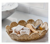 1 Rustic Rattan Woven Desktop Storage Basket Hand-Woven Home Stay Decoration Sundry Storage Basket Bathroom Desktop Storage Box