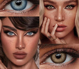 1Pair Color Contact Lenses for Eyes Blue Eye Lenses Natural Gray Pupils for Eyes Green Lenses Yearly Use Eye Contacts