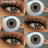 1 Pair Natural Color Contact Lenses for Eyes Brown Lenses Colorcon Korean Lens Yearly Beautiful Grey Eyes Big Black Len