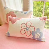 2Pcs Bohemian Snowflake Velvet Pillowcases Non-Shedding Warm Winter Pillow Covers Floral Printed Soft Plush Pillow Cases for Bed