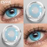 Blue World 1 Pair New Product Color Contact Lenses Degrees Fashion Comfort Soft Nature Blue Grey Lenses