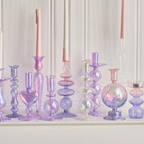 1pc Floriddle Glass Vases Nordic Candlestick Wedding Decoration Christmas Decoration Candle Stick Holder Home Decor Flower Vase