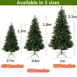 Green Christmas Tree 5/6/7ft with Metal Stand Artificial PVC Xmas Tree with 1000 Branches Holiday Decoration Fast Delivery