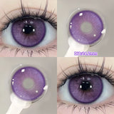 1 Pair Myopia Fashion Lens Prescription Colored Contact Lenses Beauty Pupils Purple Eye Lenses Blue Eye Color Lenses