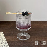 Retro Relief Sculpture Patterned Wine Glass Goblet Drink Fruit Juice Small Size Cups Thick Glass Home Kitchen Bar Supplies