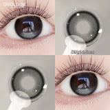 2Pcs Half Year Fixed-Axis Lens Purple Contact Lenses Lovely Colored  Lens Light Transparent Natural Cute Look