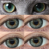 1 Pair Gray Colored Contact Lenses Natural Pupils Eyes Soft lenses Soft Contacts 14.50mm