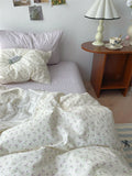 Pure Cotton Fledding Set Four-Piece Queen Size Bed eet Cover Duvet Cover Bedding Protector Single Dormi Bed Linens