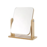 Makeup Mirror Standing Wooden Can Rotate 360 Degrees Generally Used In Dormitories And Homes Convenient To Use