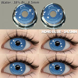2pcs Cosplay Colored Contact Lenses Anime Contact Lenses Blue Eye Lenses Yearly Crazy Halloween Makeup Colorful Lens