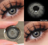 2pcs Colored Contact Lenses for Eyes Natural Blue Contact Lenses Eye Makeup Contact Yearly Gray Beauty Pupil Women Lens