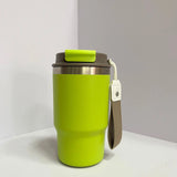 480ml Stainless Steel Thermos Cup Multi-color Portable Ice Cup Mini Double-layer Insulated Coffee mug With Lid water bottle