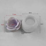 Flower Candlestick Silicone Mould Cement Plaster Rose Candle Holder Mold Candle Holder Molds Long Pole Candle For Artisan Gifts