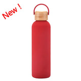Sports Thermos Cup With Bamboo Lid And Handle,Stainless Steel Vacuum Flasks,Camping Gym Drinkware,Small Mouth Water Bottle,750ml