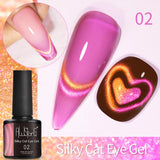 7.5ml Golden Gradient Cat Eye Nail Polish Gel Phototherapeutic Gel Soak Off Nail Magnetic Gel Polish Nail Art DlY