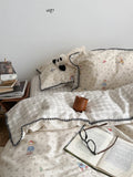 Pure Cotton Double Layered Lace Four Piece Bedding Set Cute South France Secret Garden Cartoon Design Bed eet Cover Duvet C...