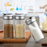 Spice Jar Seasoning Bottle Spice Pepper Salt Shaker Rotating Cover Salt Sugar Condiments Storage Container Kitchen Tools